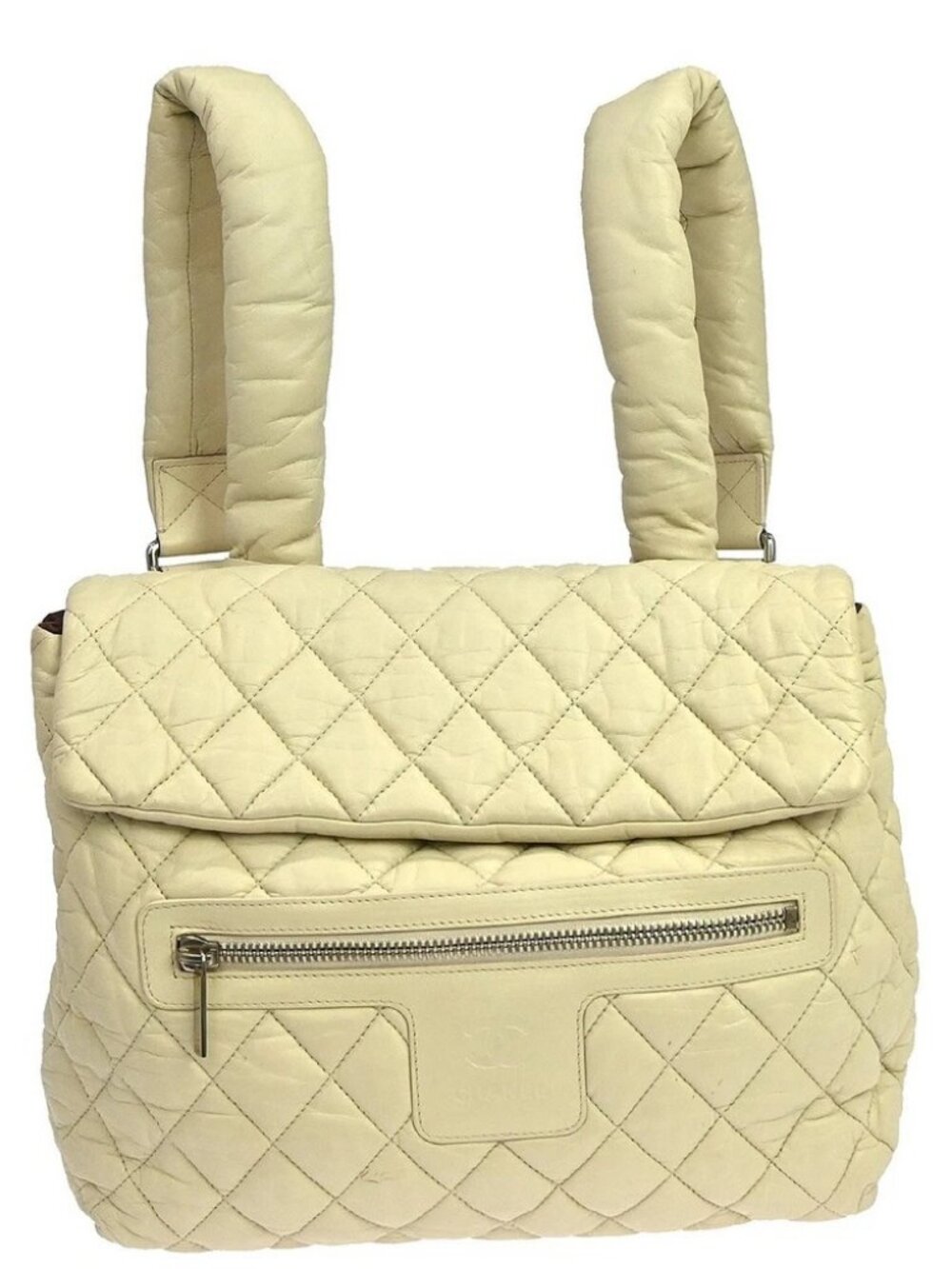 Chanel White Nylon Coco Cocoon Backpack